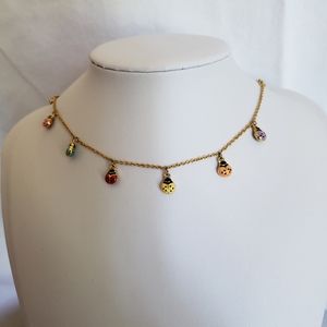Joan rivers pastel lady bug collection anklet